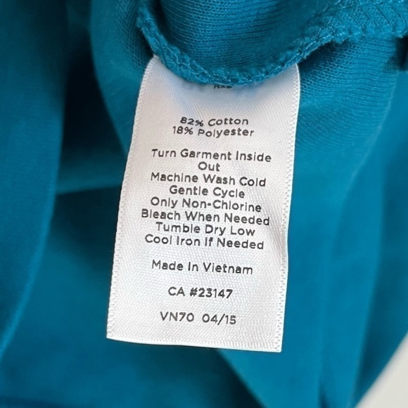 NWT Talbots Long Sleeve Round Neck Zipper Sides Pullover Top‎ Blue Size 1X - Picture 8 of 8